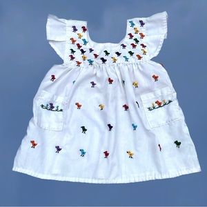 Vintage Embroidered baby dress size 6-9months
